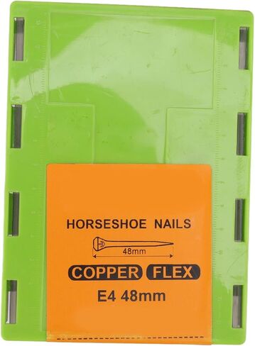 Fydun Horseshoe Nails, Nails, 250 Pieces Straight Copper Plating 250Pcs Ng Common for Shod E4 48mm 1.89in with Plastic Box Raise Livestock (E4) in Saudi Arabia