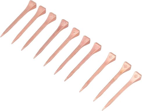 Fydun Horseshoe Nails, Nails, 250 Pieces Straight Copper Plating 250Pcs Ng Common for Shod E4 48mm 1.89in with Plastic Box Raise Livestock (E4) in Saudi Arabia