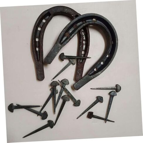 Ganazono 50pcs Horseshoe Nails Professional Horse Grooming Tool Iron Hoof Nails Barn Asced in Kuwait