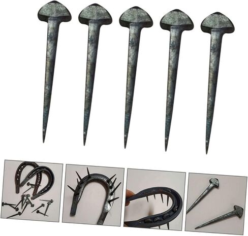 MERRYHAPY 50pcs Professional Hoof Nails Iron Horseshoe Nails for Horse Equipment Portable Horseshoe Tool Rear Brake Pads in Saudi Arabia