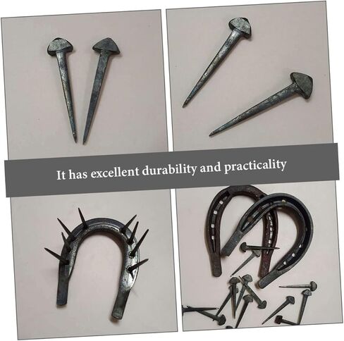 MERRYHAPY 50pcs Professional Hoof Nails Iron Horseshoe Nails for Horse Equipment Portable Horseshoe Tool Rear Brake Pads in Saudi Arabia