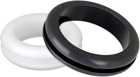 Grommet 3 ~ 80mm أسود/أبيض من المطاط المزدوج من جانب الواقي من جانب الحشية خارج سلك الثقب O-Ring لحماية ثقب كابل السلك (أبيض ، 80 مم-3 مساءً) in Kuwait