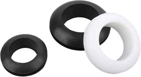 Grommet 3 ~ 80mm أسود/أبيض من المطاط المزدوج من جانب الواقي من جانب الحشية خارج سلك الثقب O-Ring لحماية ثقب كابل السلك (أبيض ، 80 مم-3 مساءً) in Kuwait