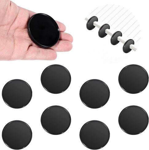 8 PCS 2-Inch Discbound Expansion Disc and Binder Rings, Black Plastic Book Binding Discs Binder Rings Discs for DIY Notebooks Planners (Black) in Saudi Arabia