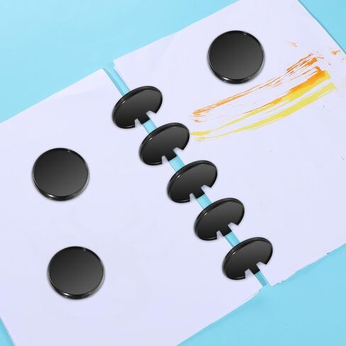 8 PCS 2-Inch Discbound Expansion Disc and Binder Rings, Black Plastic Book Binding Discs Binder Rings Discs for DIY Notebooks Planners (Black) in Saudi Arabia