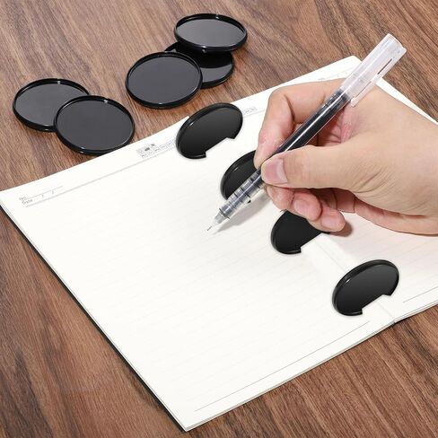8 PCS 2-Inch Discbound Expansion Disc and Binder Rings, Black Plastic Book Binding Discs Binder Rings Discs for DIY Notebooks Planners (Black) in Saudi Arabia