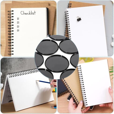 8 PCS 2-Inch Discbound Expansion Disc and Binder Rings, Black Plastic Book Binding Discs Binder Rings Discs for DIY Notebooks Planners (Black) in Saudi Arabia