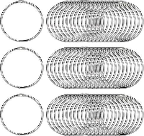 0.76 Inch Loose Leaf Binder Rings (120 Pack), Nickel Plated Small Metal Book Rings for Index Cards, Documents, Keychains, DIY Crafts, Office, School, and Home Supplies (0.76-inch) in Kuwait