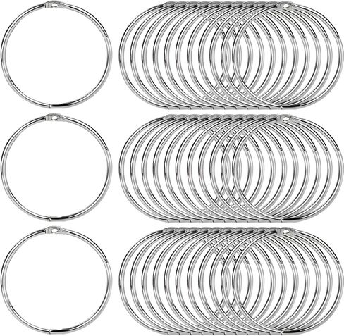حلقات رابط أوراق فضفاضة 0.76 بوصة (120 حزمة) ، حلقات الكتب المعدنية الصغيرة المطلية بالنيكل لبطاقات الفهرس ، والوثائق ، وسلاسل المفاتيح ، وحرف DIY ، والمكتب ، والمدرسة ، واللوازم المنزلية (0.76 بوصة) in Kuwait