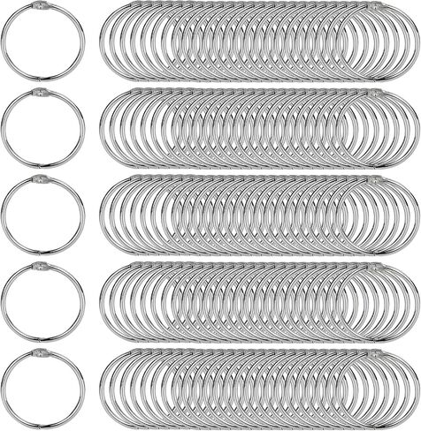 0.76 Inch Loose Leaf Binder Rings (120 Pack), Nickel Plated Small Metal Book Rings for Index Cards, Documents, Keychains, DIY Crafts, Office, School, and Home Supplies (0.76-inch) in Kuwait