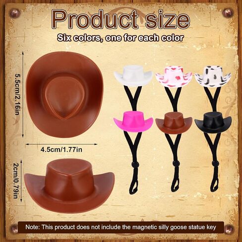 6pcs Mini Desk Goose Headwear, 7 Inches Magnetic Porch Goose Outfit Magnetic Statue Keychain Clothes Costume Mini Hat for Desk Classroom Decoration Desktop Accessories in Saudi Arabia