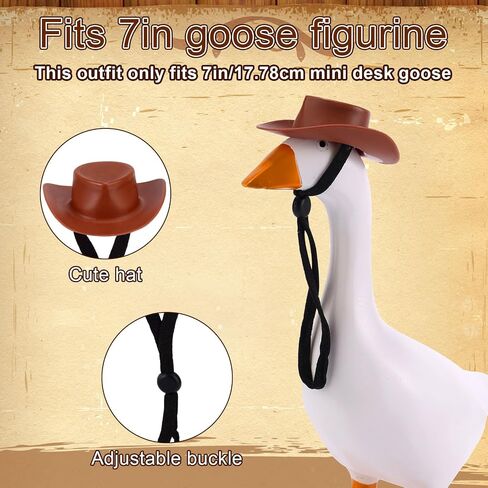 6pcs Mini Desk Goose Headwear, 7 Inches Magnetic Porch Goose Outfit Magnetic Statue Keychain Clothes Costume Mini Hat for Desk Classroom Decoration Desktop Accessories in Saudi Arabia
