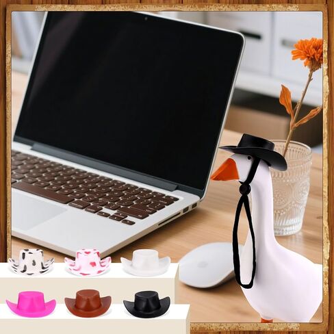 6pcs Mini Desk Goose Headwear, 7 Inches Magnetic Porch Goose Outfit Magnetic Statue Keychain Clothes Costume Mini Hat for Desk Classroom Decoration Desktop Accessories in Saudi Arabia
