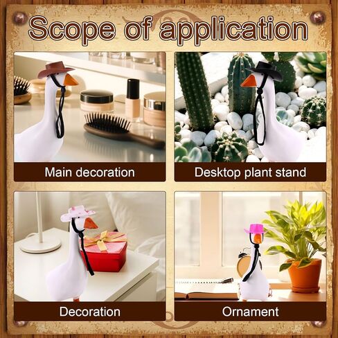 6pcs Mini Desk Goose Headwear, 7 Inches Magnetic Porch Goose Outfit Magnetic Statue Keychain Clothes Costume Mini Hat for Desk Classroom Decoration Desktop Accessories in Saudi Arabia