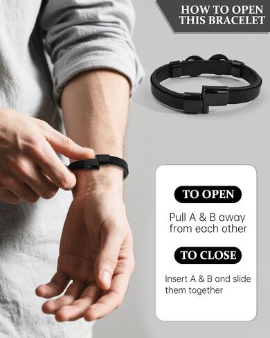 VGWON Mens Infinity Knot Bracelet, Valentines Day Gift for Him To My Man Leather Bracelet I Love You Mens Bracelet Mens Birthday Gift Boyfriend Husband Couple Mens in Kuwait