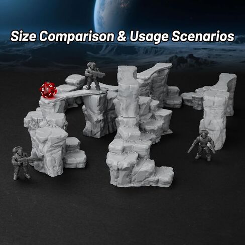 RPG Terrain AF693 The Pit Canyon Scene for DND Campaigns – The Pit Canyon Modular Scenery Set with Rock Bridges, TTRPG Structures, Map Accessories for 28–32mm Characters, Wargame and Roleplay Ready in Saudi Arabia