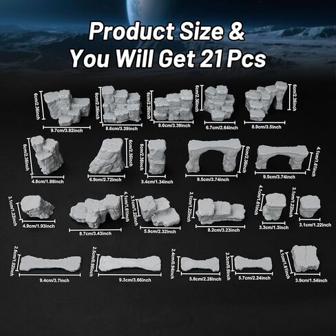 RPG Terrain AF693 The Pit Canyon Scene for DND Campaigns – The Pit Canyon Modular Scenery Set with Rock Bridges, TTRPG Structures, Map Accessories for 28–32mm Characters, Wargame and Roleplay Ready in Saudi Arabia