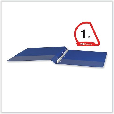 Universal Slant D-Ring View Binder, 3 Rings, 1" Capacity, 11 x 8.5, Navy Blue in Kuwait