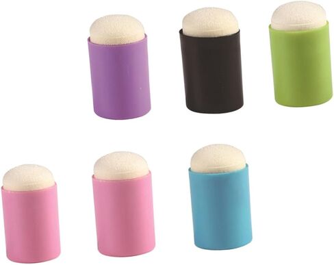 uonlytech 6pcs أصابع متعددة الوظائف لطلاء ألوان عشوائية من الإسفنج الصغير لمشاريع فنية صياغة ورسم منزلي in Kuwait