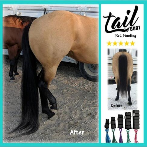 The Tail Bag for All Equines (Medium Black Swisher) Miniatures, Donkeys & Drafts, Tail Bag for Horses, Tail Wrap, Horse Tail Bag in Saudi Arabia