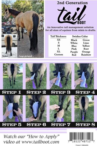 The Tail Bag for All Equines (Medium Black Swisher) Miniatures, Donkeys & Drafts, Tail Bag for Horses, Tail Wrap, Horse Tail Bag in Saudi Arabia