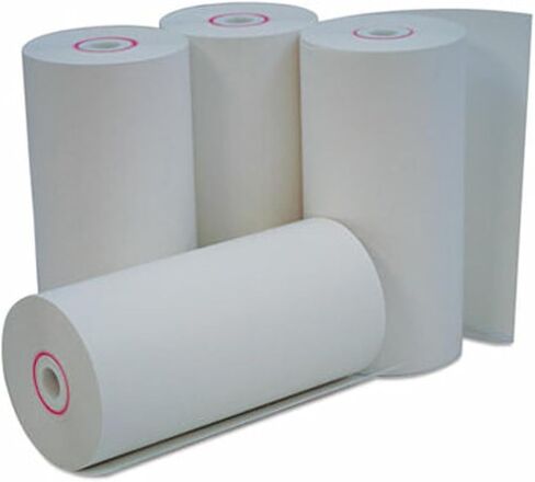 Universal Direct Thermal Print Paper Rolls, 0.38" Core, 4.38" x 127 ft, White, 50/Carton in Saudi Arabia