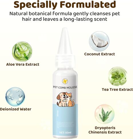 فرشاة القطط البخارية ، مشط Defur Defur Spritz 6-in-1 ، أداة الاستمالة الصديقة للبشرة ، مناسبة للتخلص من الحيوانات الأليفة والحيوانات الأليفة ، ملحقات إمدادات الحيوانات الأليفة ، الأصفر in Kuwait