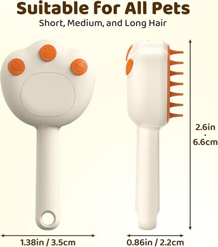 فرشاة القطط البخارية ، مشط Defur Defur Spritz 6-in-1 ، أداة الاستمالة الصديقة للبشرة ، مناسبة للتخلص من الحيوانات الأليفة والحيوانات الأليفة ، ملحقات إمدادات الحيوانات الأليفة ، الأصفر in Kuwait