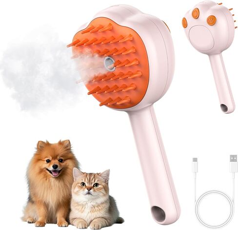 فرشاة القطط البخارية ، مشط Defur Defur Spritz 6-in-1 ، أداة الاستمالة الصديقة للبشرة ، مناسبة للتخلص من الحيوانات الأليفة والحيوانات الأليفة ، ملحقات إمدادات الحيوانات الأليفة ، الأصفر in Kuwait