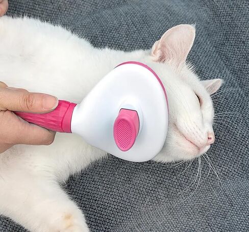 Dog & Cat Brush, Soft Self Cleaning Slicker Brush, Skin-Friendly Upgraded Dog Brush for Shedding, Massaging, and Grooming – Perfect for Long & Short Coats (Pink) in Saudi Arabia