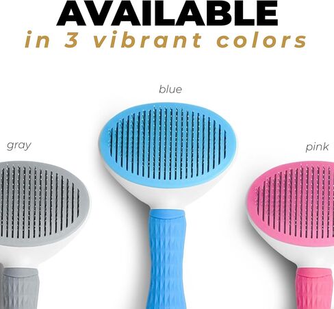 Dog & Cat Brush, Soft Self Cleaning Slicker Brush, Skin-Friendly Upgraded Dog Brush for Shedding, Massaging, and Grooming – Perfect for Long & Short Coats (Pink) in Saudi Arabia