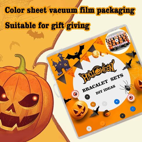 Wanspoorts 3200+PCS Halloween Polymer Clay Beads Charms Friendship Bracelet Neckleace Congering Jewelry Making Kit ، Assessories for Arts Crafts DIY Gifts for Women Girls (Halloween (3200+PCS)) in Kuwait