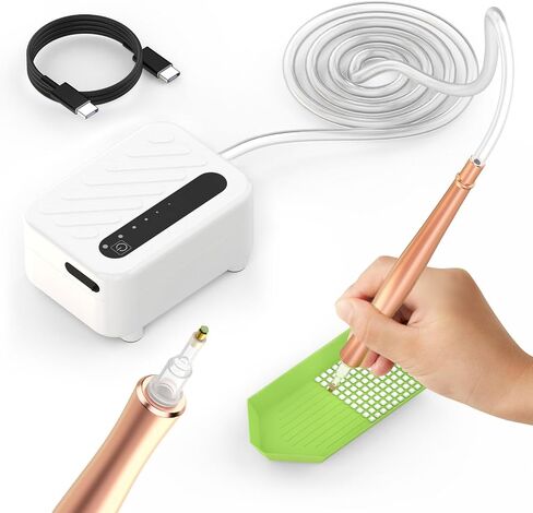 Electric Diamond Painting Pen Diamond Art Vacuum Pens 3 Suction Modes Diamond Paint Kits Accessories with Storage Tray Rechargeable Battery No Wax Needed Quiet and Long-Lasting in Saudi Arabia