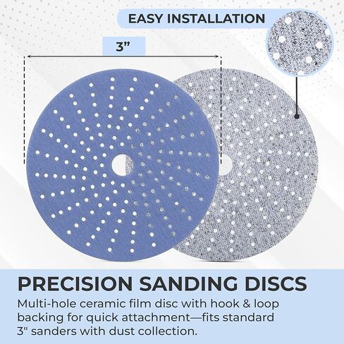 Sunmight Ceramic Film 5" 220G Grip Multi Hole Disc, 76411, 50 Discs in Saudi Arabia