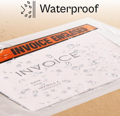 5.5" x 10" Packing List Envelope W/Message"Invoice Enclosed" Orange Panel Face Pack of 1000 in Saudi Arabia