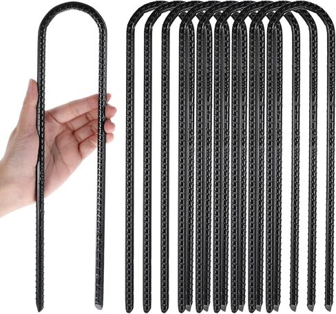 10 حزمة مرساة الترامبولين الشاقة ، حصص الرياح السوداء 12x3cm المخاطر الأرضية لمجموعة الأرجوحة ، خيمة ، السلامة في الهواء الطلق in Kuwait