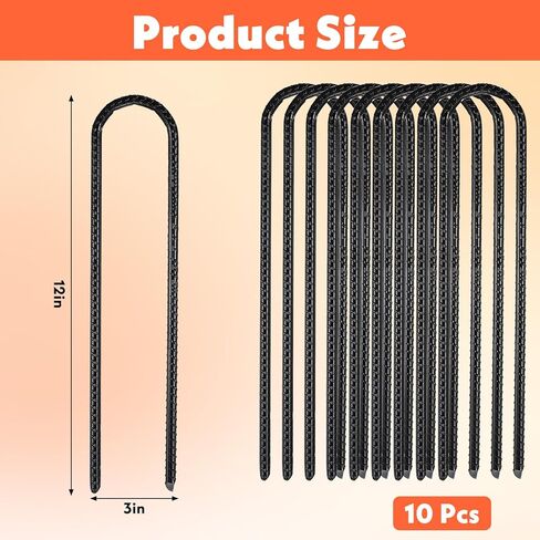 10 حزمة مرساة الترامبولين الشاقة ، حصص الرياح السوداء 12x3cm المخاطر الأرضية لمجموعة الأرجوحة ، خيمة ، السلامة في الهواء الطلق in Kuwait
