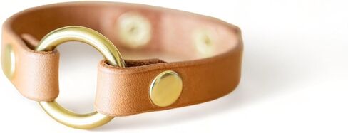 Leather Ring Bracelet - Wedding Ring Bracelet - Natural + Brass - Grief Memory Wedding Band Bracelet - Wear The Ring in Saudi Arabia
