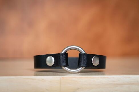 Leather Ring Bracelet - Wedding Ring Bracelet - Natural + Brass - Grief Memory Wedding Band Bracelet - Wear The Ring in Saudi Arabia