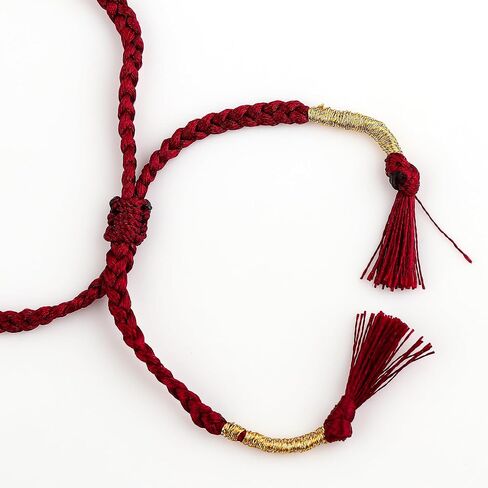 Red Garnet Gemstone Beads Braided Bracelet – 3.5mm Natural Stone Beads, Handmade Adjustable Braided Rope Bracelet, Healing Crystal Jewelry for Men & Women, Unisex Boho Gift (Red Garnet) in Saudi Arabia