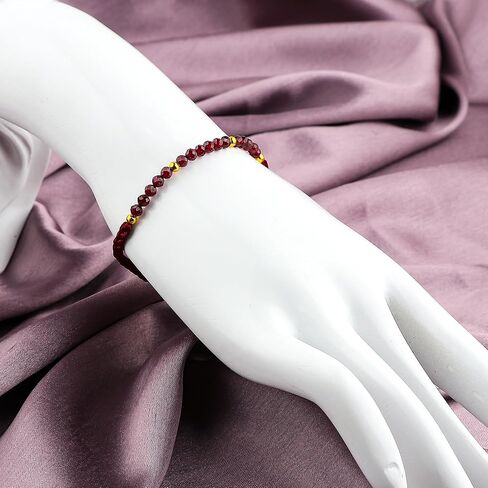 Red Garnet Gemstone Beads Braided Bracelet – 3.5mm Natural Stone Beads, Handmade Adjustable Braided Rope Bracelet, Healing Crystal Jewelry for Men & Women, Unisex Boho Gift (Red Garnet) in Saudi Arabia
