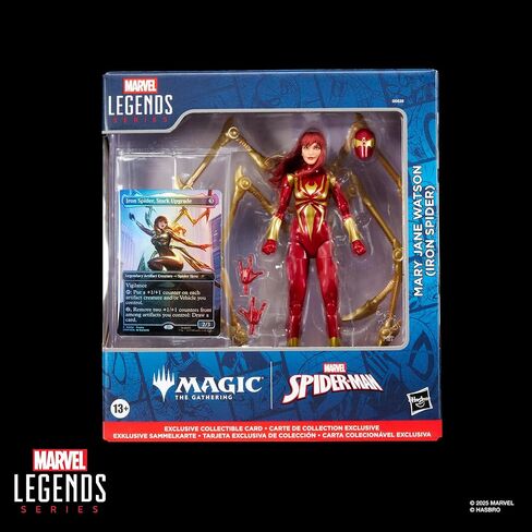 Spider-Man Marvel Legends Series Magic: The Gathering Mary Jane Watson (Iron Spider) ، رقم عمل بحجم 6 بوصات وبطاقة تداول ألعاب البطاقات القابلة للتحصيل الحصرية in Kuwait