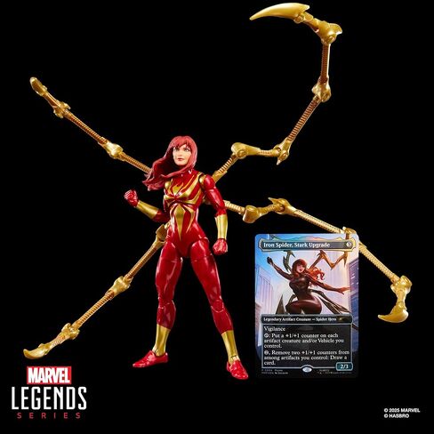 Spider-Man Marvel Legends Series Magic: The Gathering Mary Jane Watson (Iron Spider) ، رقم عمل بحجم 6 بوصات وبطاقة تداول ألعاب البطاقات القابلة للتحصيل الحصرية in Kuwait
