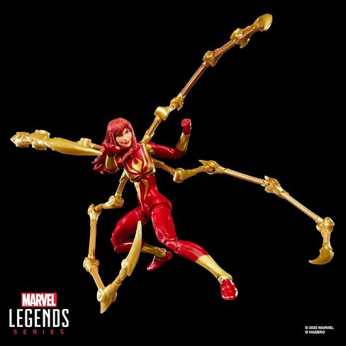 Spider-Man Marvel Legends Series Magic: The Gathering Mary Jane Watson (Iron Spider) ، رقم عمل بحجم 6 بوصات وبطاقة تداول ألعاب البطاقات القابلة للتحصيل الحصرية in Kuwait