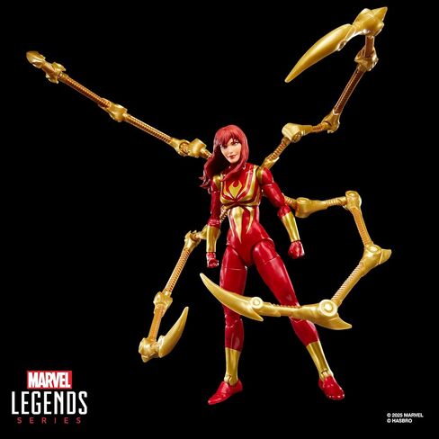 Spider-Man Marvel Legends Series Magic: The Gathering Mary Jane Watson (Iron Spider) ، رقم عمل بحجم 6 بوصات وبطاقة تداول ألعاب البطاقات القابلة للتحصيل الحصرية in Kuwait