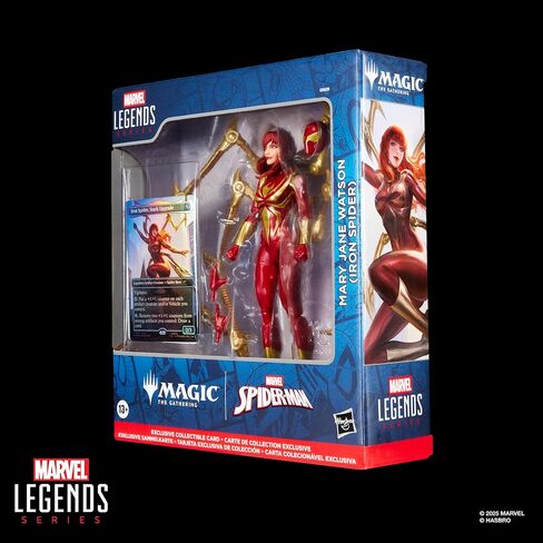 Spider-Man Marvel Legends Series Magic: The Gathering Mary Jane Watson (Iron Spider) ، رقم عمل بحجم 6 بوصات وبطاقة تداول ألعاب البطاقات القابلة للتحصيل الحصرية in Kuwait