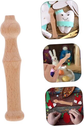 TEHAUX 4Pcs Wooden Punch Needle Holder for Wool Felting Ergonomic Design Durable Crafting Tools for DIY Projects for Needle Felting and Creative Crafting in Saudi Arabia