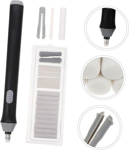 Uonlytech Electric Eraser Auto Rotate Sketch Modification Tool for Students and Artists Portable Lightweight Art Eraser for Precise Drawing Corrections Battery Design Black in Saudi Arabia