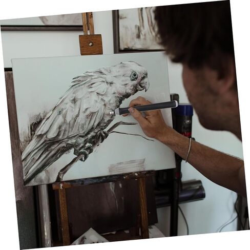 Nuobesty Professional Auto Rotate Electric Eraser لطلاب الفن والمصممين أداة تعديل رسم دقة لرسم وطلاء بطارية مححرة كهربائية سوداء in Kuwait