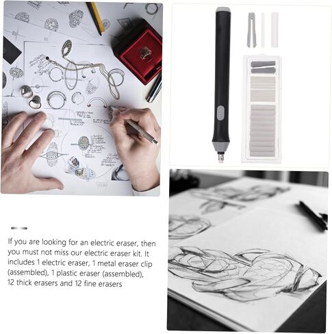 Professional Auto Rotate Electric Eraser for Artists and Students for Precise Sketch Modification Battery Portable Drawing Tool for Art and School Supplies in Saudi Arabia